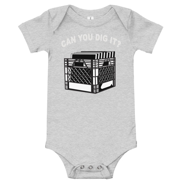 "Can You Dig It" Baby short sleeve one piece