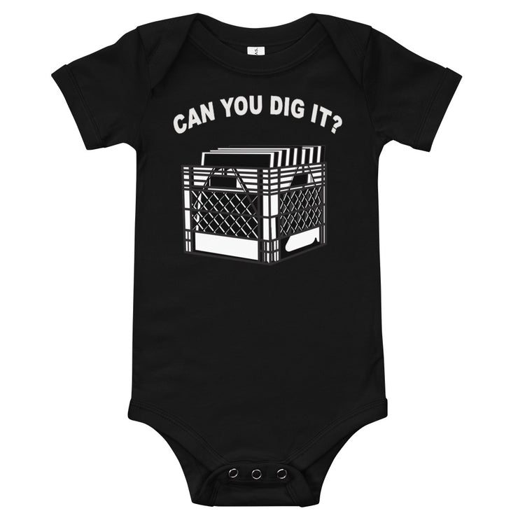 "Can You Dig It" Baby short sleeve one piece