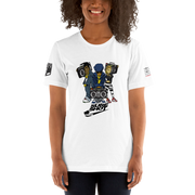 "Can't Live Without My Radio" (Light) Short-Sleeve Womens T-Shirt